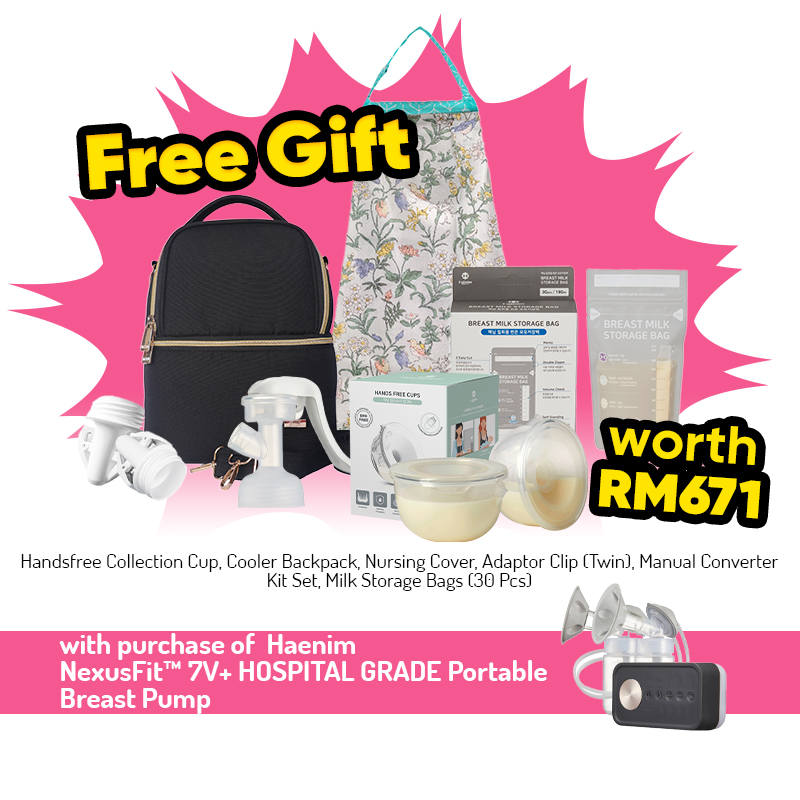 Haenim NexusFit™ 7V+ Hospital Grade Portable Breast Pump (Palm Size) + FREE GIFT